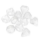 Maxbell 10Pcs Clear Mini Diamond Shape Glass Bottle Wish Charm Pendant DIY Jewelry Makings