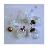 Maxbell 10Pcs Clear Mini Diamond Shape Glass Bottle Wish Charm Pendant DIY Jewelry Makings