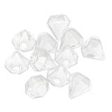 Maxbell 10Pcs Clear Mini Diamond Shape Glass Bottle Wish Charm Pendant DIY Jewelry Makings