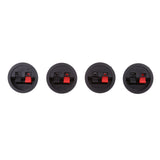 Maxbell 4 Pieces Round Recessed Sub Speaker Box Terminal Binding Post Round Cup Spring Clip 2 Way