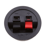 Maxbell 4 Pieces Round Recessed Sub Speaker Box Terminal Binding Post Round Cup Spring Clip 2 Way