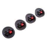 Maxbell 4 Pieces Round Recessed Sub Speaker Box Terminal Binding Post Round Cup Spring Clip 2 Way