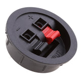 Maxbell 4 Pieces Round Recessed Sub Speaker Box Terminal Binding Post Round Cup Spring Clip 2 Way