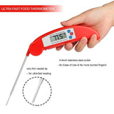 Maxbell Instant Read Cooking Meat Thermometer - Super Fast Digital Electronic Kitchen Food Thermometer With Collapsible Internal Probe For Grill Cooking BBQ Oven Meat Kitchen Candy and Bath Water