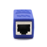 Maxbell Cat5 Cat6 Cat7 RJ45 Lan Network Ethernet Cable Extender Joiner Adapter Coupler Connector 8P8C Straight Female to Female	 Blue