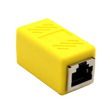 Maxbell Cat5 Cat6 Cat7 RJ45 Lan Network Ethernet Cable Extender Joiner Adapter Coupler Connector 8P8C Straight Female to Female Yellow