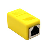 Maxbell Cat5 Cat6 Cat7 RJ45 Lan Network Ethernet Cable Extender Joiner Adapter Coupler Connector 8P8C Straight Female to Female Yellow