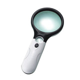 Maxbell 3X 45X Handheld 3 LED Light Magnifier Magnifying Glass Lens Jewelry Loupe