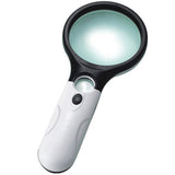 Maxbell 3X 45X Handheld 3 LED Light Magnifier Magnifying Glass Lens Jewelry Loupe