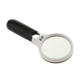 Maxbell 3X 45X Handheld 3 LED Light Magnifier Magnifying Glass Lens Jewelry Loupe