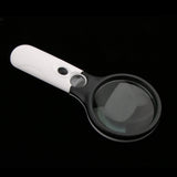 Maxbell 3X 45X Handheld 3 LED Light Magnifier Magnifying Glass Lens Jewelry Loupe