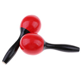 Maxbell Portable 1 Pair Red Wooden Samll Hand Percussion Maracas for Children Musical Instrument Toys