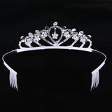 Maxbell Bridal Wedding Crystal Tiara Pearls Headband Headdress Hair Accessories