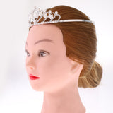 Maxbell Bridal Wedding Crystal Tiara Pearls Headband Headdress Hair Accessories