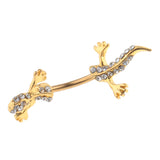 Maxbell Stainless Steel Crystal Zircon Gecko Animal Dangle Navel Belly Button Ring