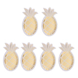 Maxbell 8x Shiny Gold Pineapple Shaped Paper Plates Party Disposable Tableware