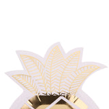 Maxbell 8x Shiny Gold Pineapple Shaped Paper Plates Party Disposable Tableware