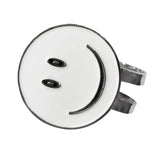 Maxbell White Smile Face Golf Ball Marker With Magnetic Hat Clip Golf Accessories