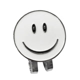 Maxbell White Smile Face Golf Ball Marker With Magnetic Hat Clip Golf Accessories