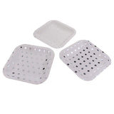 Maxbell 6x Shiny Silver Polka Dots White Paper Plates Disposable Party Tableware