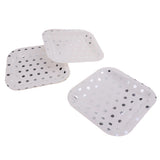 Maxbell 6x Shiny Silver Polka Dots White Paper Plates Disposable Party Tableware
