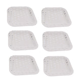 Maxbell 6x Shiny Silver Polka Dots White Paper Plates Disposable Party Tableware