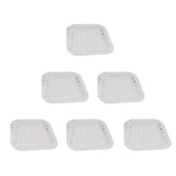 Maxbell 6x Shiny Silver Polka Dots White Paper Plates Disposable Party Tableware