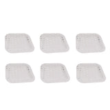 Maxbell 6x Shiny Silver Polka Dots White Paper Plates Disposable Party Tableware