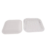 Maxbell 6x Shiny Silver Polka Dots White Paper Plates Disposable Party Tableware
