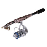 Maxbell Fishing Rod and Spinning Reel Combos Telescopic Rod & Reel, 2.1m Rod + Reel