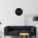 Maxbell Country Style 12-Inch Maths Equation Printed Quartz Battery Operated Wall Hanging Clock Round Easy to Read Home/Office/School Clock