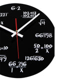 Maxbell Country Style 12-Inch Maths Equation Printed Quartz Battery Operated Wall Hanging Clock Round Easy to Read Home/Office/School Clock