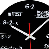 Maxbell Country Style 12-Inch Maths Equation Printed Quartz Battery Operated Wall Hanging Clock Round Easy to Read Home/Office/School Clock