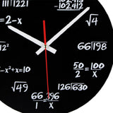 Maxbell Country Style 12-Inch Maths Equation Printed Quartz Battery Operated Wall Hanging Clock Round Easy to Read Home/Office/School Clock
