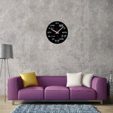 Maxbell Country Style 12-Inch Maths Equation Printed Quartz Battery Operated Wall Hanging Clock Round Easy to Read Home/Office/School Clock
