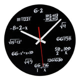 Maxbell Country Style 12-Inch Maths Equation Printed Quartz Battery Operated Wall Hanging Clock Round Easy to Read Home/Office/School Clock