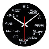 Maxbell Country Style 12-Inch Maths Equation Printed Quartz Battery Operated Wall Hanging Clock Round Easy to Read Home/Office/School Clock