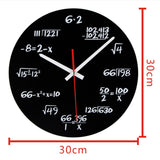 Maxbell Country Style 12-Inch Maths Equation Printed Quartz Battery Operated Wall Hanging Clock Round Easy to Read Home/Office/School Clock