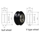 Maxbell V-type Pulley Wheel with Bearing Idler Pulley Gear Wheel for 3D Printer