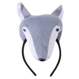 Maxbell Kids Animal Costume Set Wolf Headband Tails Bow Tie Cosplay School Play Stage Show Fancy Dress Up