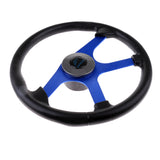 Maxbell 360mm Aluminum Alloy Marine Steering Wheel 4 Spoke 3/4'' Key Way Tapered with Black Foam Grip - Boat Steering Wheel