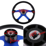 Maxbell 360mm Aluminum Alloy Marine Steering Wheel 4 Spoke 3/4'' Key Way Tapered with Black Foam Grip - Boat Steering Wheel