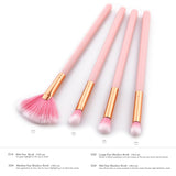 Maxbell 4x Makeup Beauty Brush Set Kit - Eye Contouring Eyeshadow, Cheek Powder Blusher Blending Fan Shape Brushes