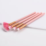 Maxbell 4x Makeup Beauty Brush Set Kit - Eye Contouring Eyeshadow, Cheek Powder Blusher Blending Fan Shape Brushes