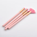 Maxbell 4x Makeup Beauty Brush Set Kit - Eye Contouring Eyeshadow, Cheek Powder Blusher Blending Fan Shape Brushes