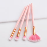 Maxbell 4x Makeup Beauty Brush Set Kit - Eye Contouring Eyeshadow, Cheek Powder Blusher Blending Fan Shape Brushes