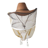 Maxbell Beekeeping Garden Cow Boy Hat Anti Mosquito Bee Veil Head Breathable Guard