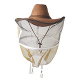 Maxbell Beekeeping Garden Cow Boy Hat Anti Mosquito Bee Veil Head Breathable Guard