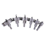 Maxbell 6 Pieces 22 - 65mm Stainless Steel Carbide Tip TCT Metal Drill Bit Hole Saw