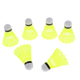 Maxbell 6 Pcs Nylon Badminton Shuttlecocks Balls - Outdoor Indoor Sport Activities - Yellow